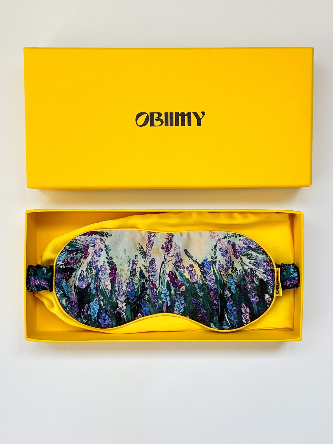 Маска для сна из итальянского шелка "Энергия" Obiimy модель M-6 Фото