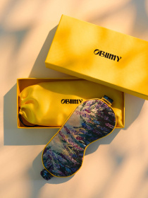 Маска для сна из итальянского шелка "Энергия" Obiimy модель M-6 Фото