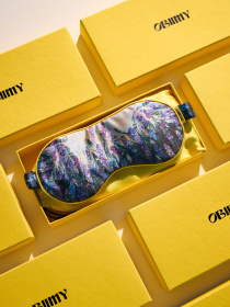 Маска для сна из итальянского шелка "Энергия" Obiimy модель M-6 Фото