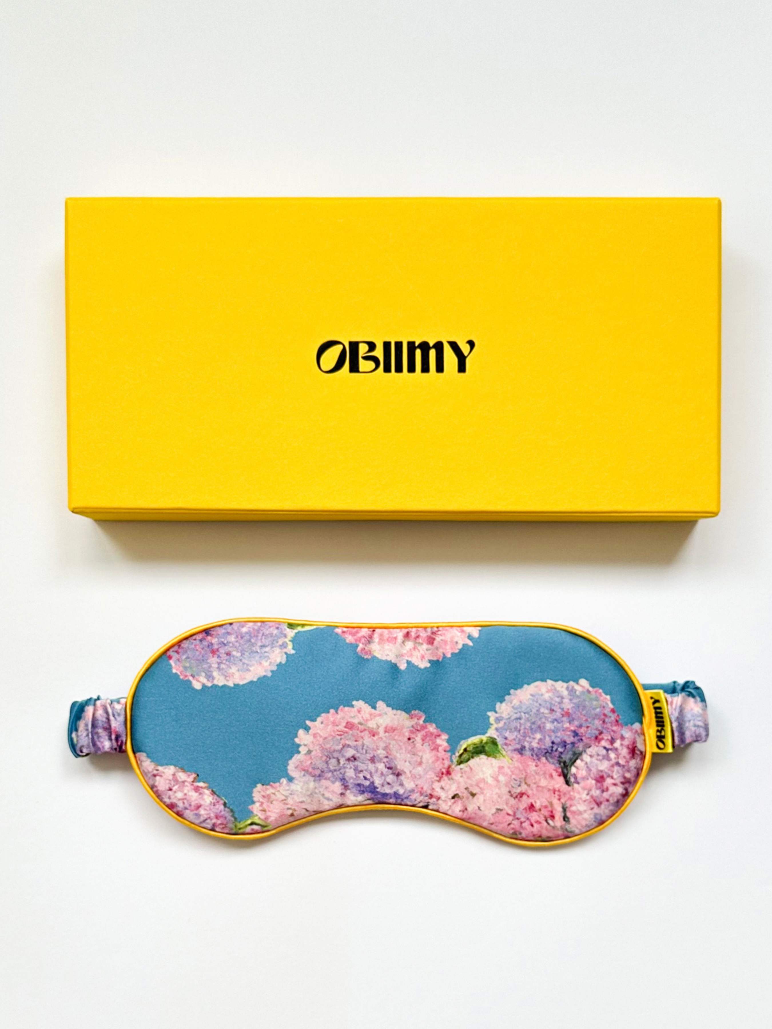 Obiimy Маска для сну (M-13) колір - Блакитний матеріал - Шовк Obiimy - купити в Україні