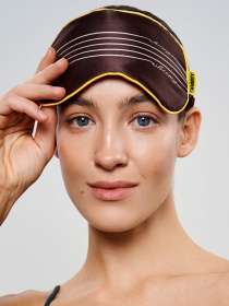 Маска для сна из итальянского шелка «Утренний кофе» Obiimy модель M-19 Фото