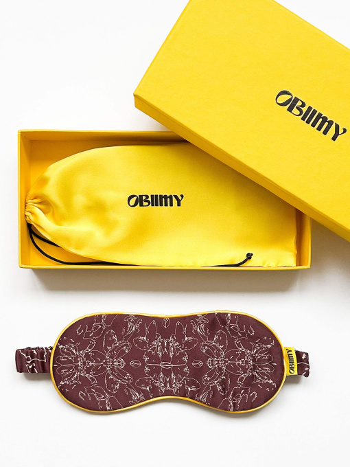 Маска для сна из итальянского шелка «Дикое искушение» Obiimy модель M-26 Фото