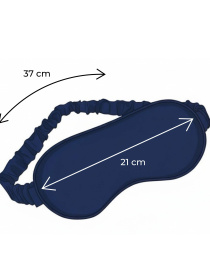 Маска для сна из итальянского шелка "Синий" Obiimy модель M-98 Фото
