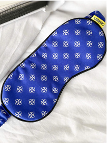 Маска для сна из итальянского шелка "Синий" Obiimy модель M-98 Фото