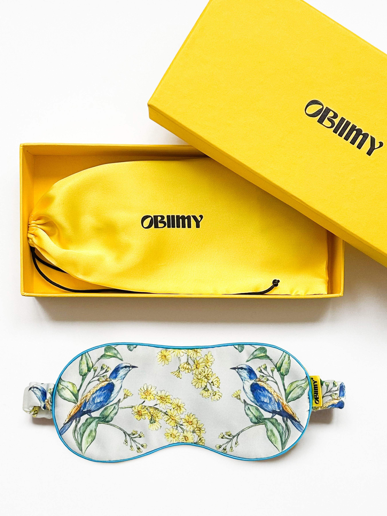 Маска для сна из итальянского шелка «Возвышение» Obiimy модель M-31 Фото