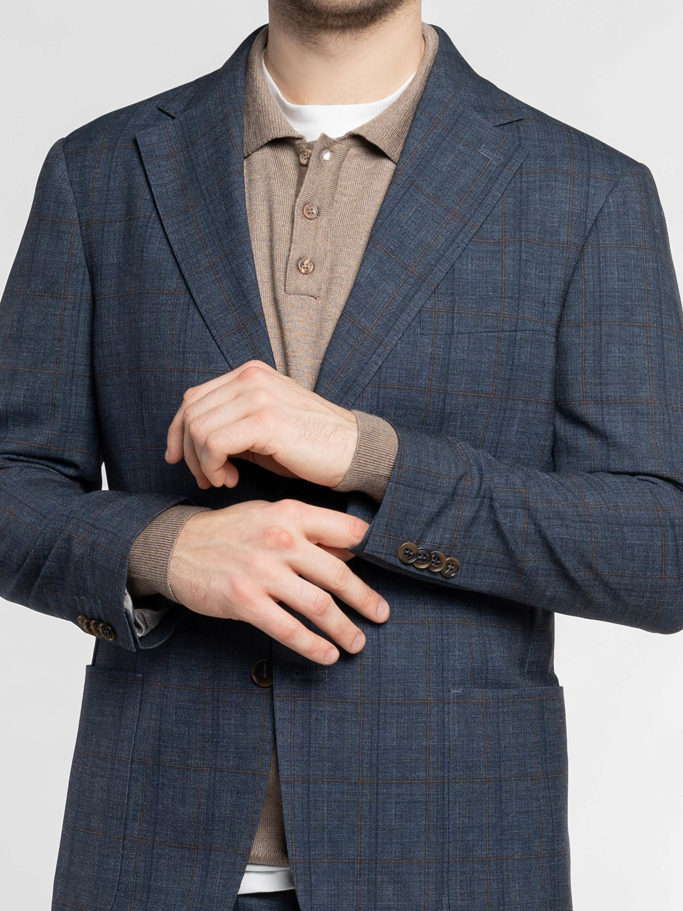 Пиджак мужской M02.03.09.611 Arber синий в клетку модель M02.03.09.611 Фото