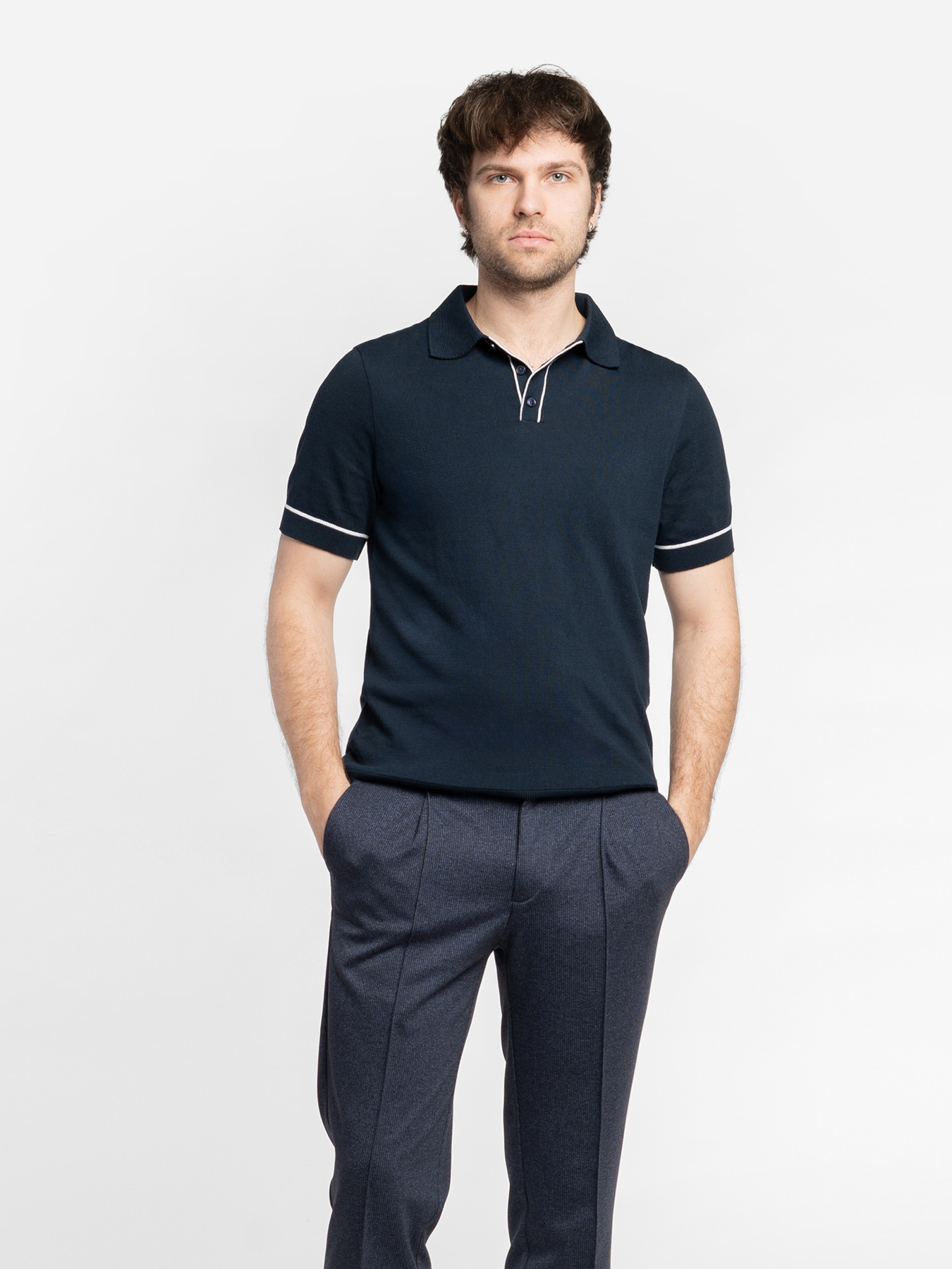 Поло чоловіче M09.37.09.621 Arber синє 100% бавовна модель M09.37.09.621 Фото