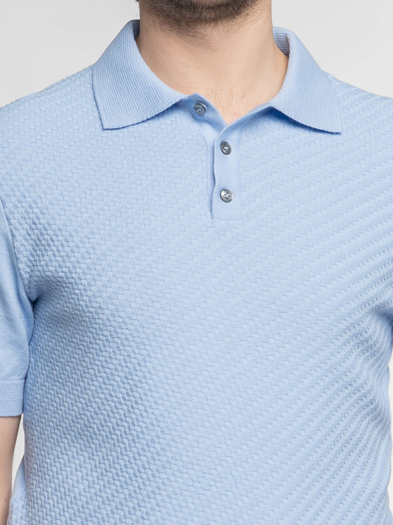 Поло чоловіче M09.41.23.621 Arber блакитного кольору 100% бавовна модель M09.41.23.621 Фото