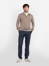 Поло мужское трикотажное M10.34.16.532 Arber бежевое с длинным рукавом модель M10.34.16.532 Поло мужское трикотажное M10.34.16.532 Arber бежевое с длинным рукавом модель M10.34.16.532 Фото