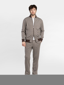 Бомбер чоловічий M17.07.16.611 Arber бежевий трикотажний модель M17.07.16.611 Фото