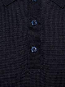 Мужское темно-синее шерстяное поло модель 554399.655007;690 Фото