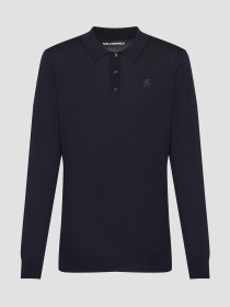 Мужское темно-синее шерстяное поло модель 554399.655007;690 Фото