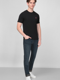 Мужская черная футболка модель 56605;0009 Фото