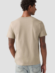 Мужская бежевая футболка модель 56605;0301 Фото