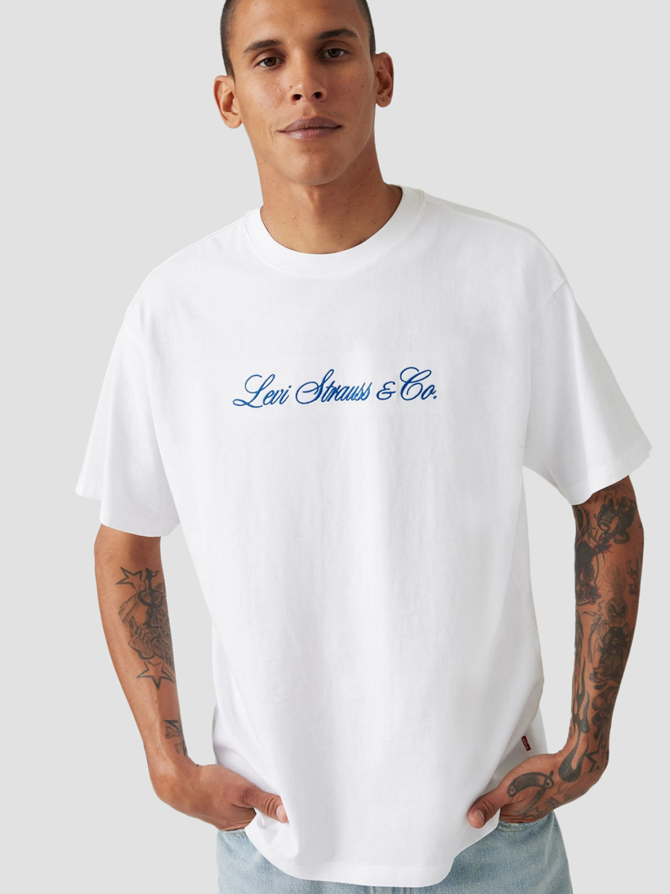 Чоловіча біла футболка модель 87373;0213 Фото