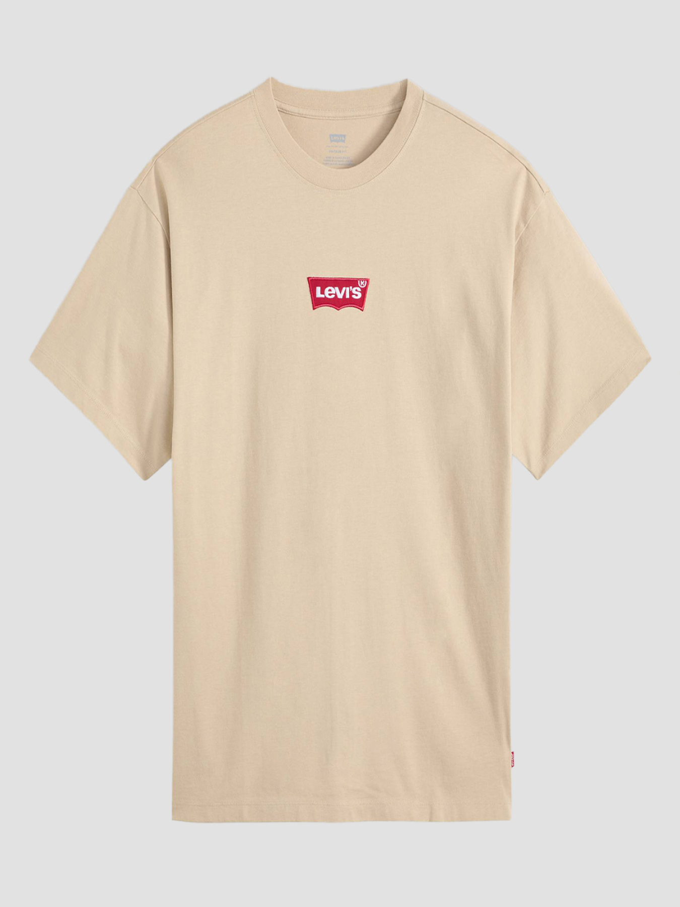 Мужская бежевая футболка модель 87373;0217 Фото