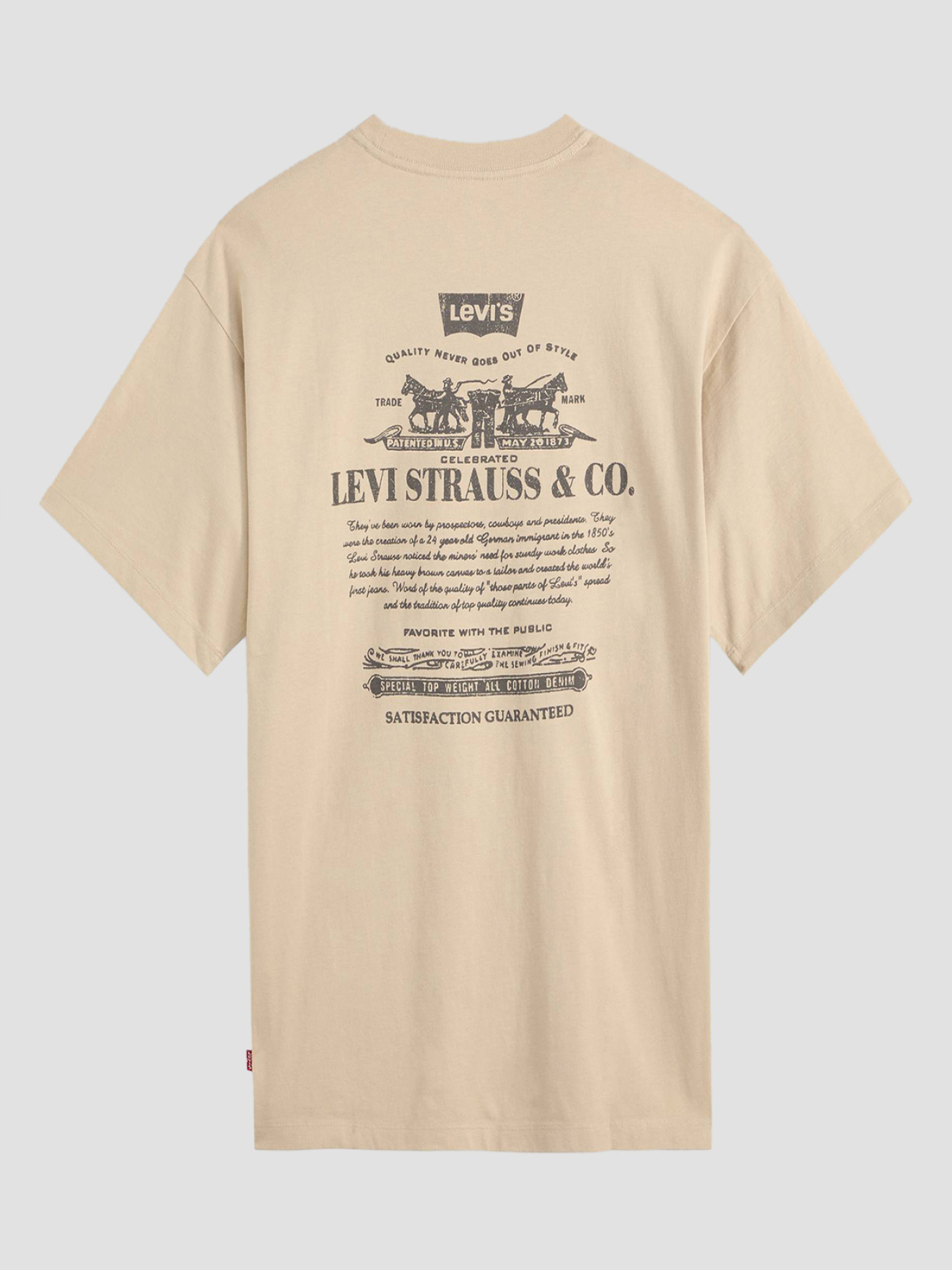 Мужская бежевая футболка модель 87373;0217 Фото