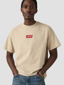 Мужская бежевая футболка модель 87373;0217 Фото