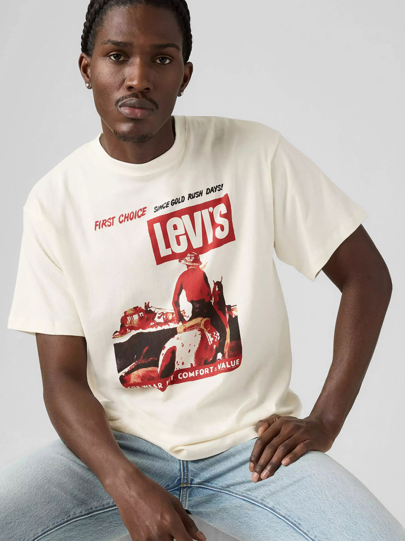 Чоловіча біла футболка модель 87373;0228 Фото