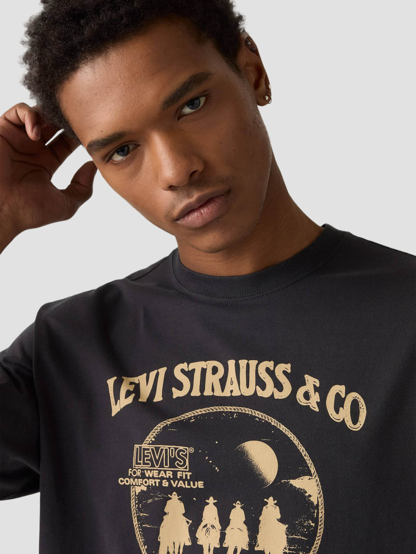 Чоловіча темно-сіра футболка модель 87373;0257 Фото