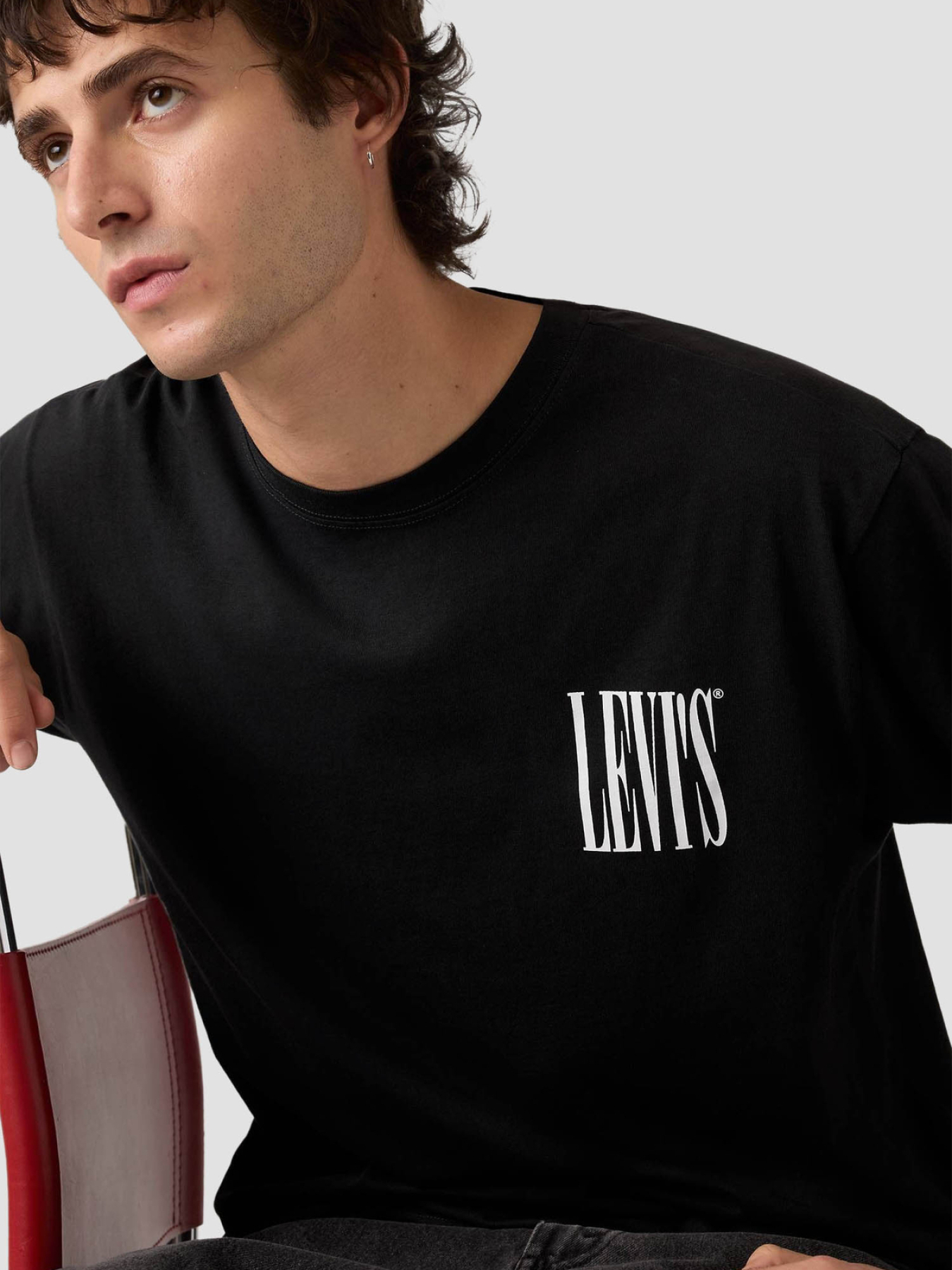 Мужская черная футболка модель 87373;0397 Фото