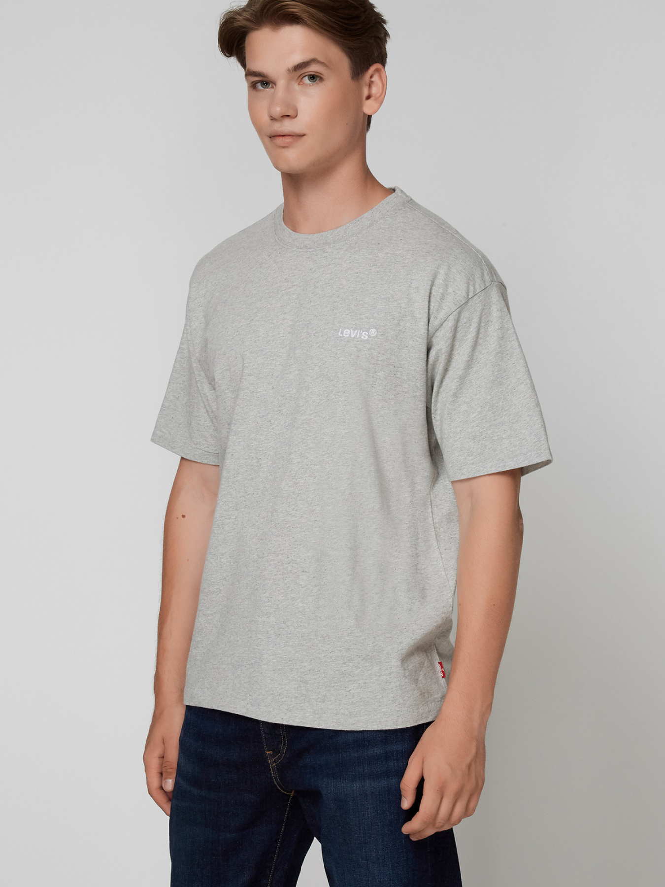 Чоловіча сіра футболка модель A0637;0013 Фото
