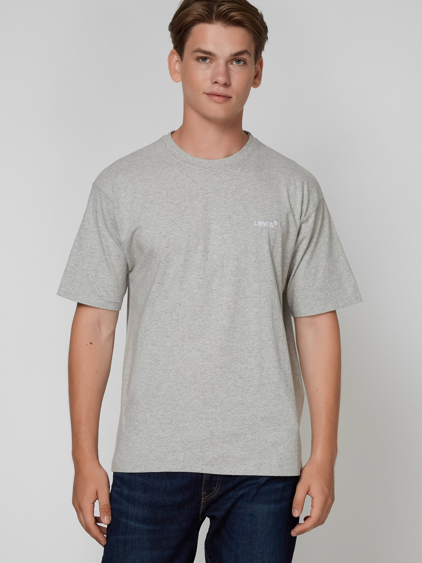 Чоловіча сіра футболка модель A0637;0013 Фото