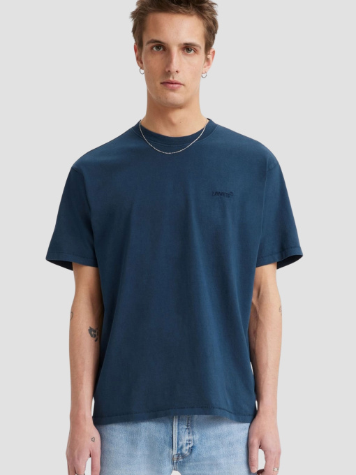 Мужская темно-синяя футболка модель A0637;0058 Фото