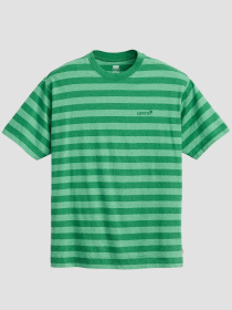 Мужская зеленая футболка в полоску модель A0637;0106 Фото