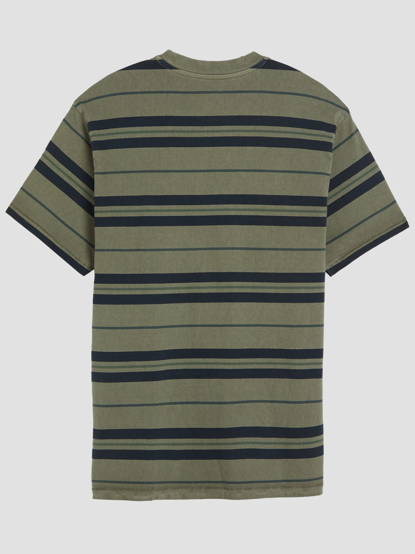 Чоловіча зелена футболка у смужку модель A0637;0143 Фото