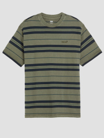 Чоловіча зелена футболка у смужку модель A0637;0143 Фото