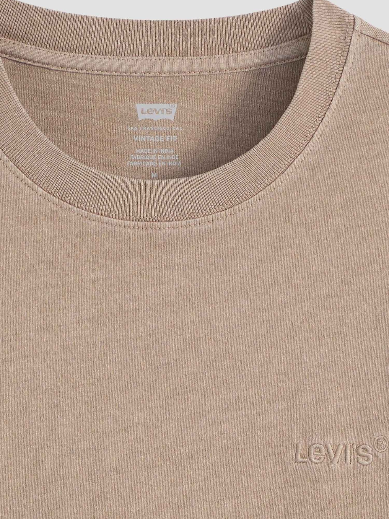 Чоловіча бежева футболка модель A0637;0161 Фото