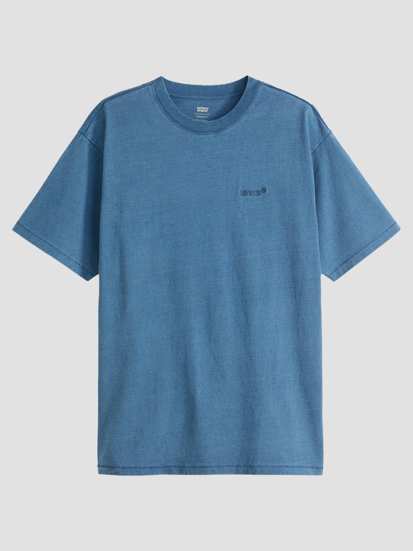 Чоловіча синя футболка модель A0637;0173 Фото