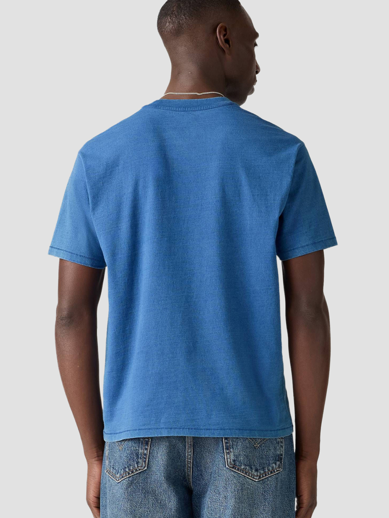 Чоловіча синя футболка модель A0637;0173 Фото