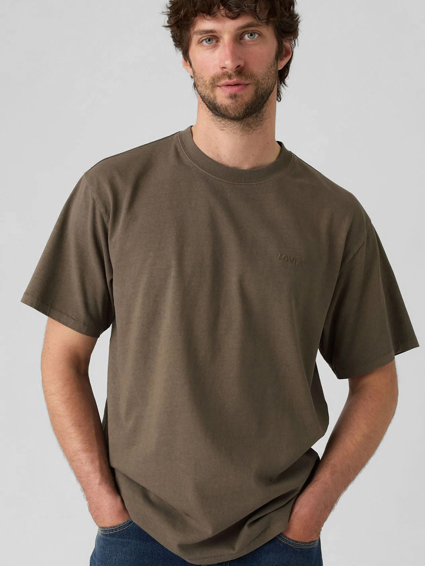 Чоловіча коричнева футболка модель A0637;0175 Фото