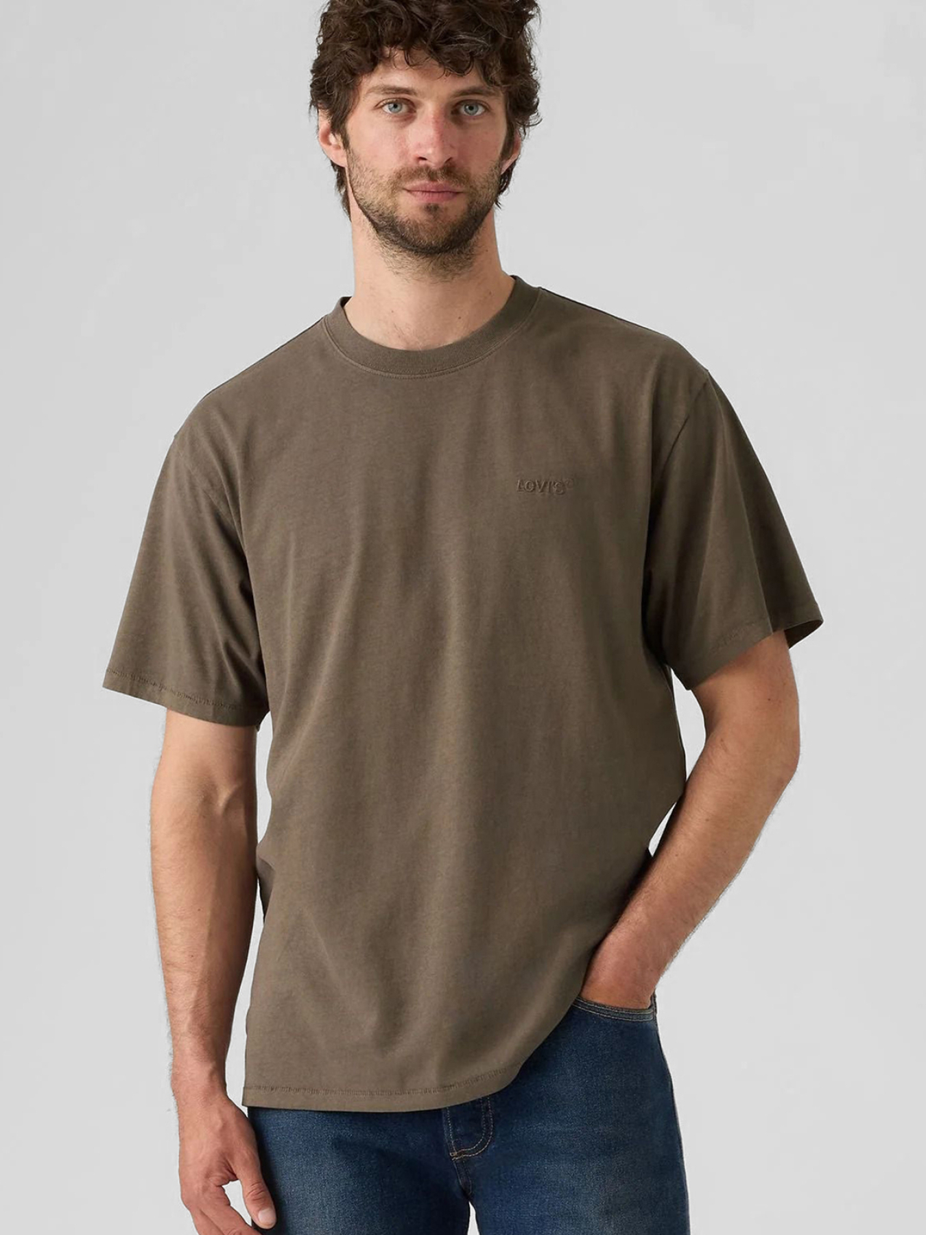 Чоловіча коричнева футболка модель A0637;0175 Фото
