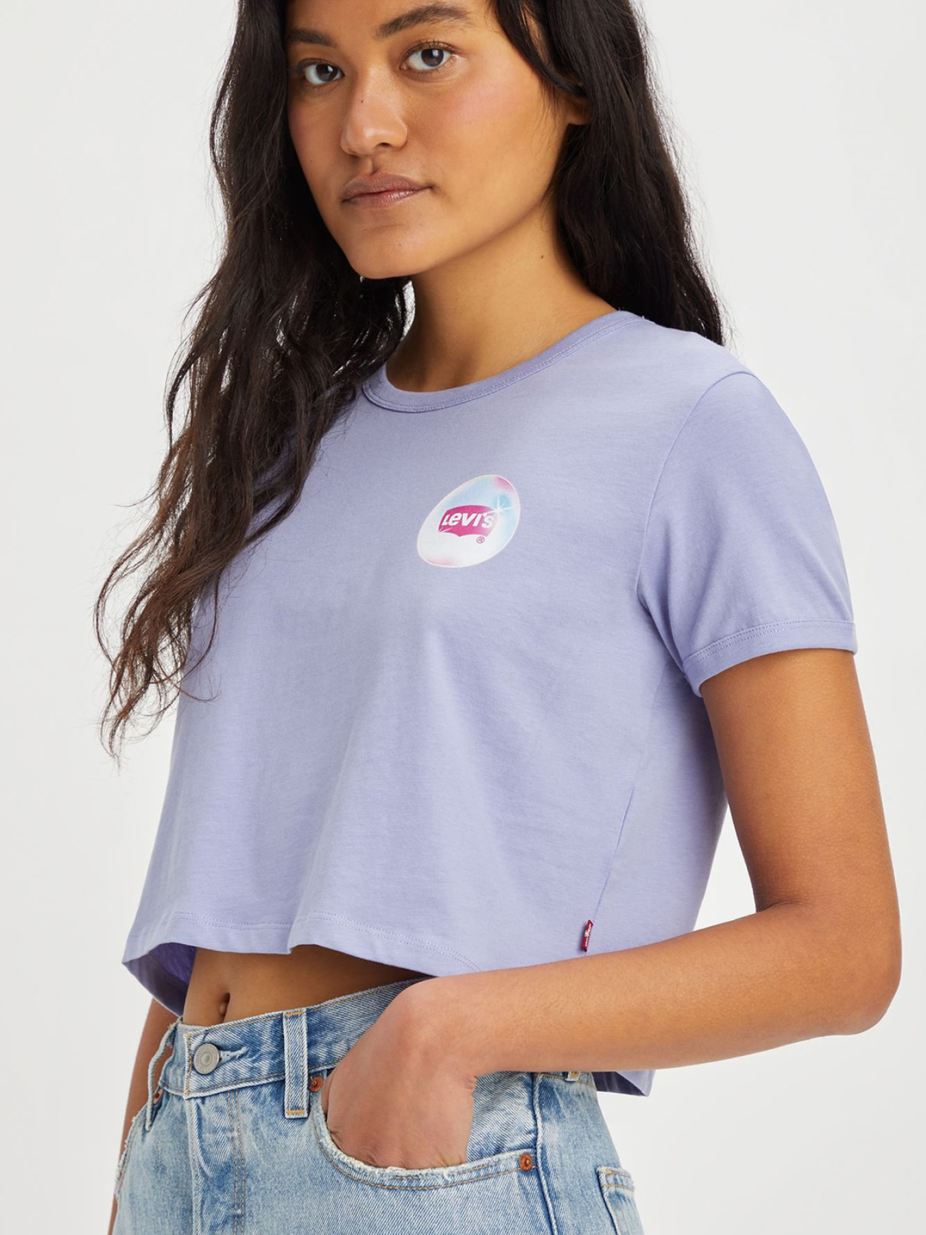 Жіноча бузкова футболка модель A4926;0015 Фото