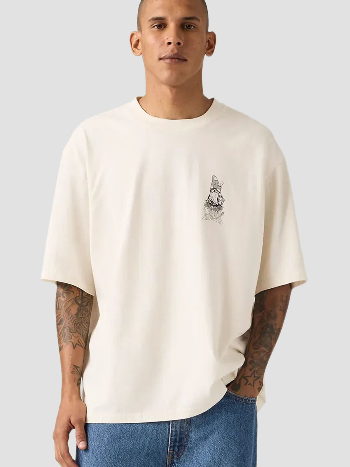 Бавовняна Чоловіча Футболка Levi's  (A5805-0063) колір білий Levi's - купити в Україні