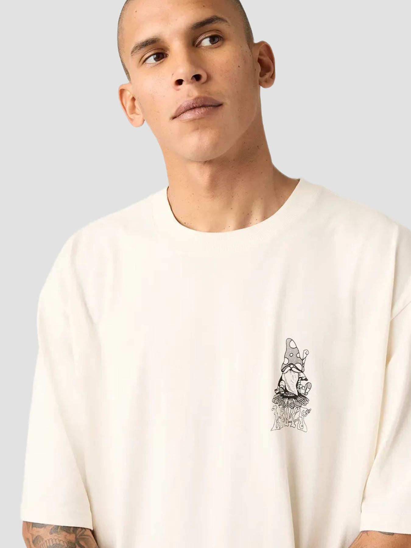 Мужская белая футболка модель A5805;0063 Фото