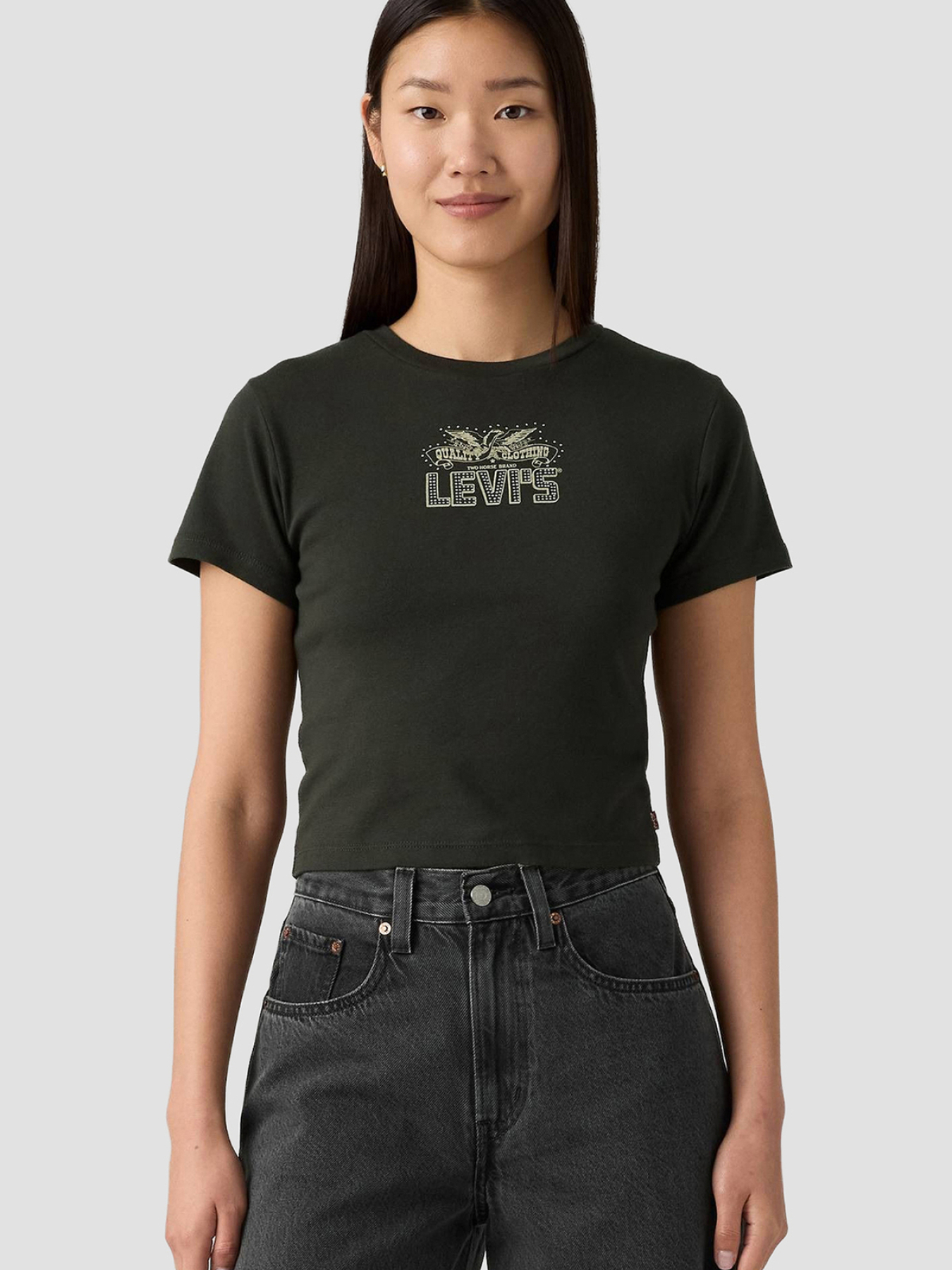 Жіноча чорна футболка модель A8798;0060 Фото