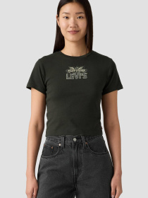 Жіноча чорна футболка модель A8798;0060 Фото