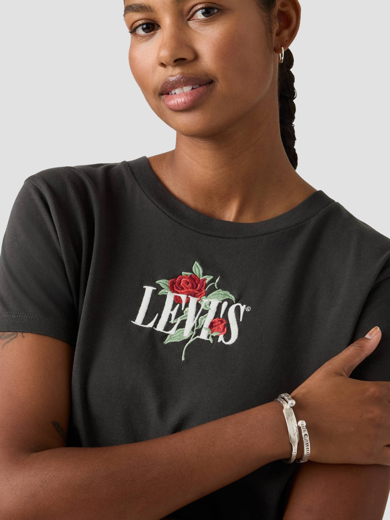 Жіноча темно-сіра футболка модель A8804;0066 Фото