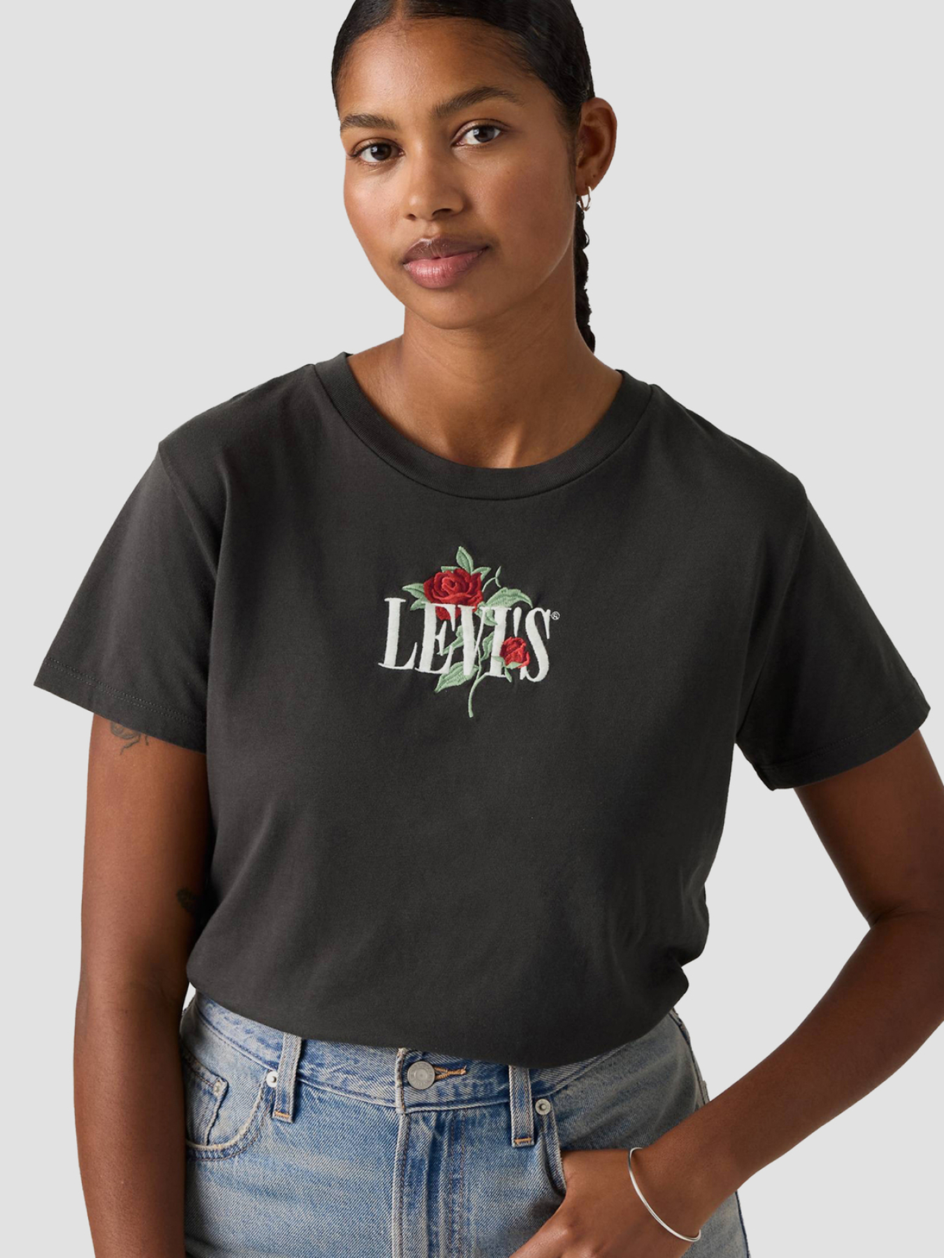 Жіноча темно-сіра футболка модель A8804;0066 Фото