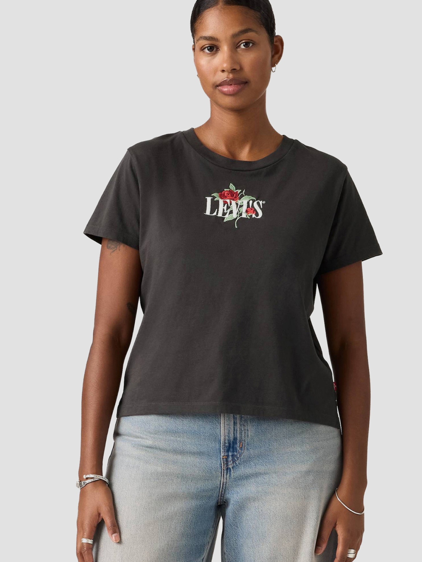 Жіноча темно-сіра футболка модель A8804;0066 Фото