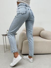 Джинсы мом ISSA Plus модель WN20-586_голубой Фото