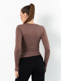 Лонгсліви модель 14865_коричневый Лонгсліви модель 14865_коричневый Фото