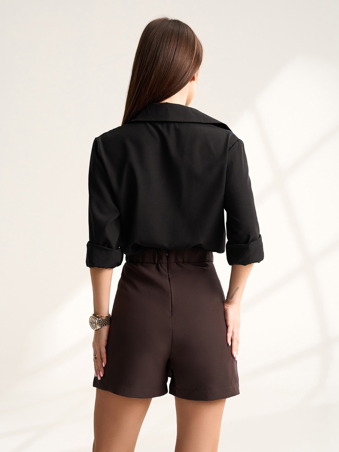 Спідниця-шорти ISSA Plus модель 15069_темно-коричневый Фото