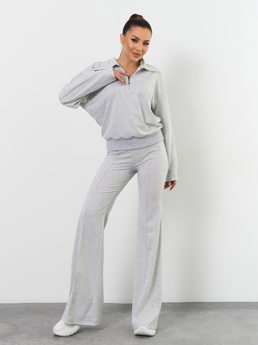 Повседневный костюм ISSA Plus модель 15510_светло-серый Фото