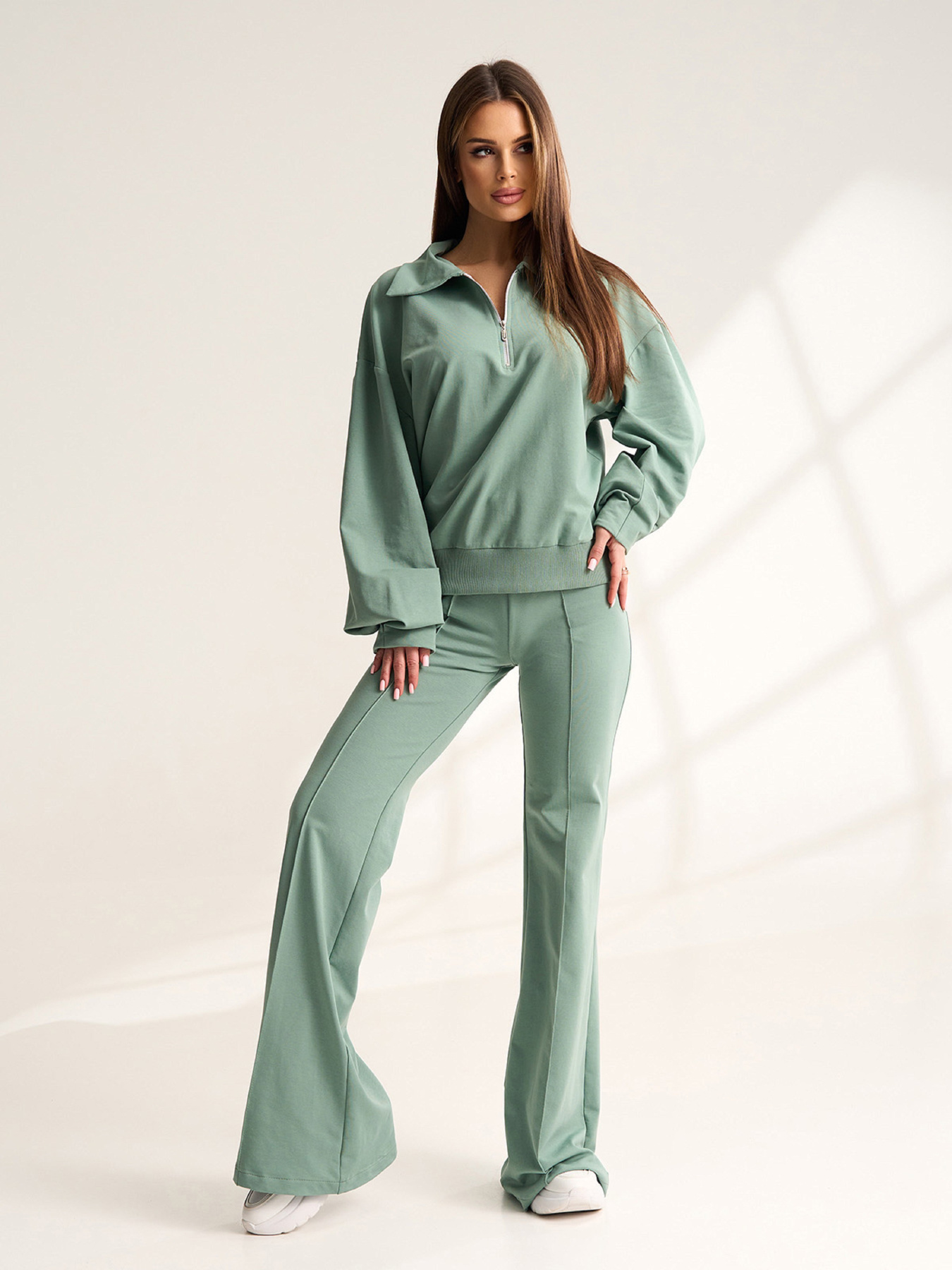 Костюмы модель 15510A_оливковый Фото