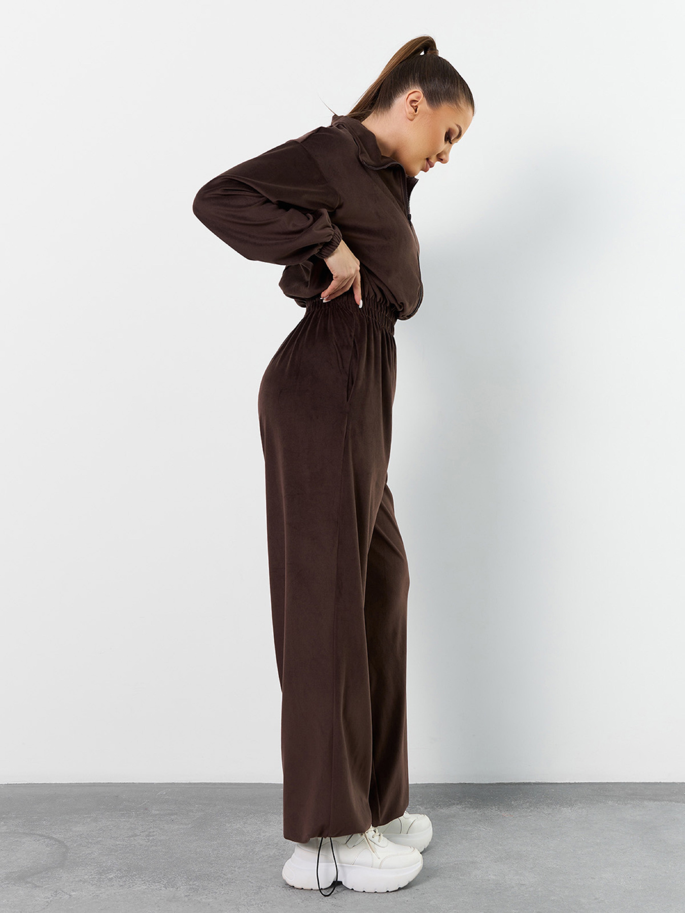 Комбинезон ISSA Plus модель SA-703_темно-коричневый Фото